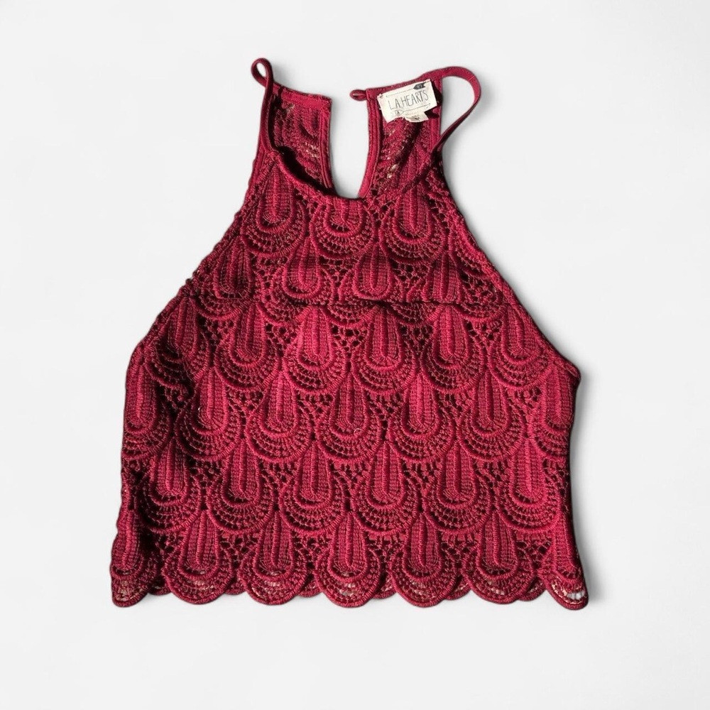 PacSun beautiful burgundy knit crop top